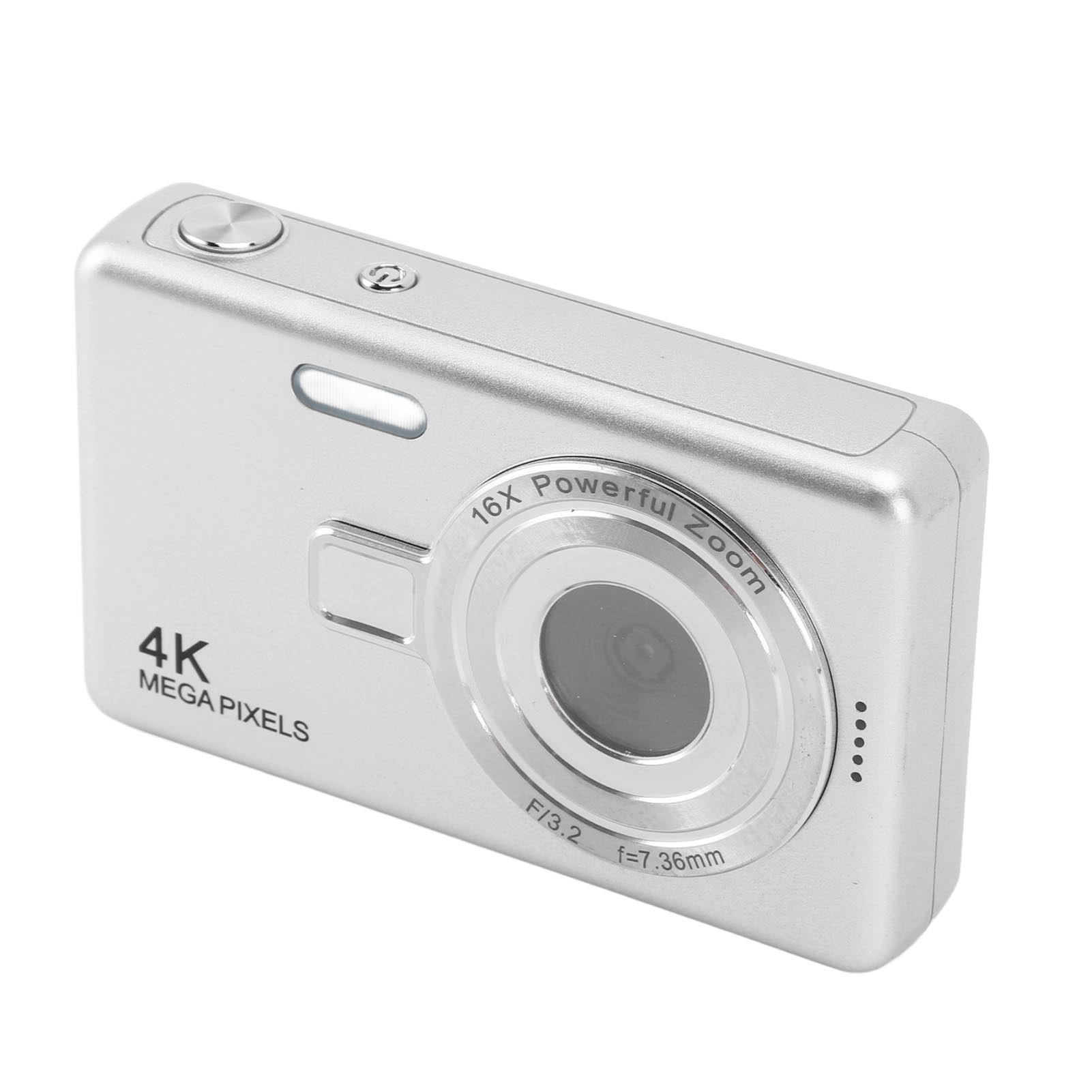 12МП 1080P Цифровий фотоапарат 2,4-дюймовий TFT-екран 16-кратний зум Автофокус Кишеньковий цифровий фотоапарат для студента, відеоблогу Silver срібний
12МП 1080P Цифровий фотоапарат 2,4-дюймовий TFT-екран 16-кратний зум Автофокус Кишеньковий цифровий фотоапарат для студента, відеоблогу Silver срібний