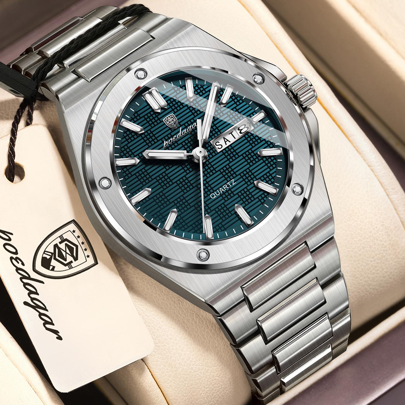 POEDAGAR Fashion Men s Clock Quartz Date Week Luxury Watch Waterproof Luminous Stainless Steel Watches for Men Reloj Hombre синий/серебряный
POEDAGAR Fashion Men s Clock Quartz Date Week Luxury Watch Waterproof Luminous Stainless Steel Watches for Men Reloj Hombre синий/серебряный