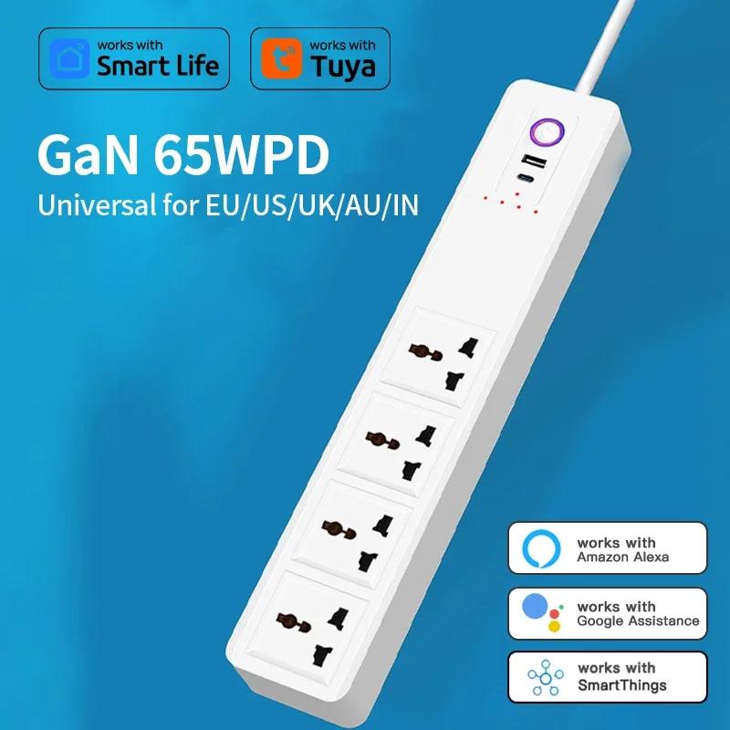 GaN PD65W Universal Power Strip Tuya Smart Life EU US AU UK IN Power Output Converter Energy Socket Alexa Google Assistant Voice
GaN PD65W Universal Power Strip Tuya Smart Life EU US AU UK IN Power Output Converter Energy Socket Alexa Google Assistant Voice