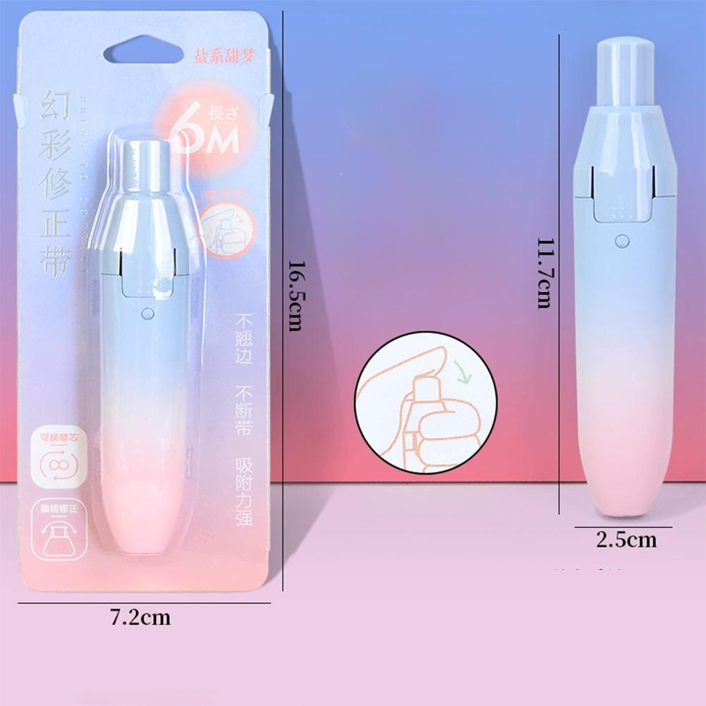 Dreamy Gradient Press Type Correction Tape Replaceable Core Refill Correction Tape Pen Shape Correction Tape Students Stationery Correction Tape Refill рожевий/синій
Dreamy Gradient Press Type Correction Tape Replaceable Core Refill Correction Tape Pen Shape Correction Tape Students Stationery Correction Tape Refill рожевий/синій