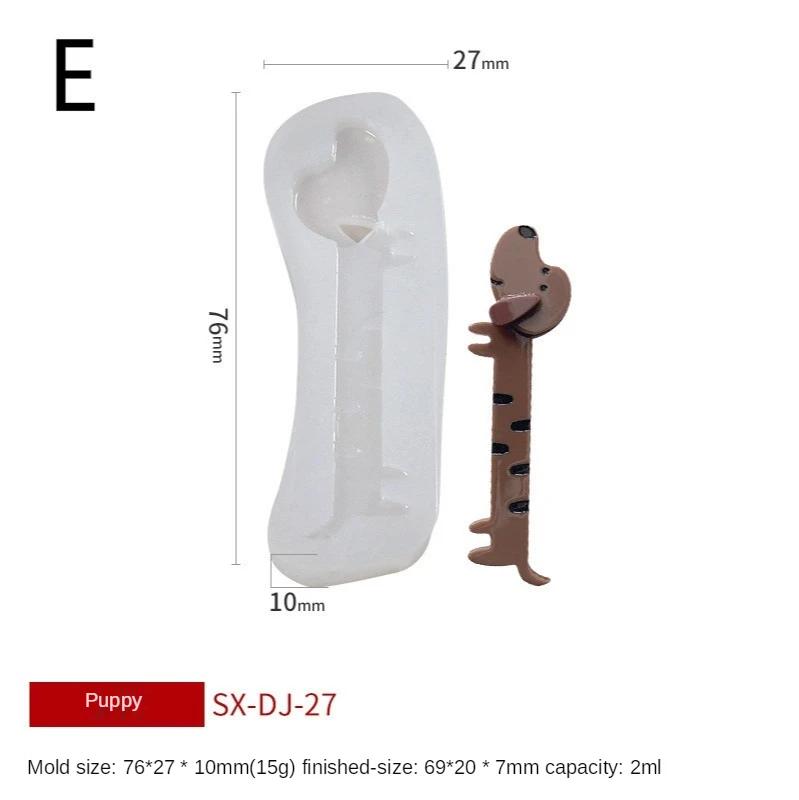 1 шт. Мультяшная заколка Эпоксидная смола Силиконовая форма DIY Шоколадный леденец Выпечка Силиконовая форма E