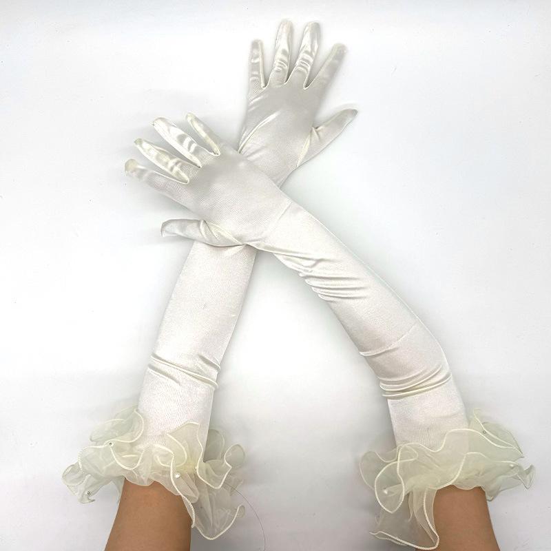 55см Сатиновые Длинные Перчатки Жемчужные Воланы Манжеты Перчатки для Свадебного Платья Аксессуары для Костюмов для Танцев Вечеринок Сценических Выступлений
55см Сатиновые Длинные Перчатки Жемчужные Воланы Манжеты Перчатки для Свадебного Платья Аксессуары для Костюмов для Танцев Вечеринок Сценических Выступлений
