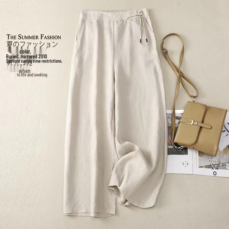 Женские ретро брюки с высокой талией из хлопка и льна с широкими штанинами M абрикосовый
Женские ретро брюки с высокой талией из хлопка и льна с широкими штанинами M абрикосовый