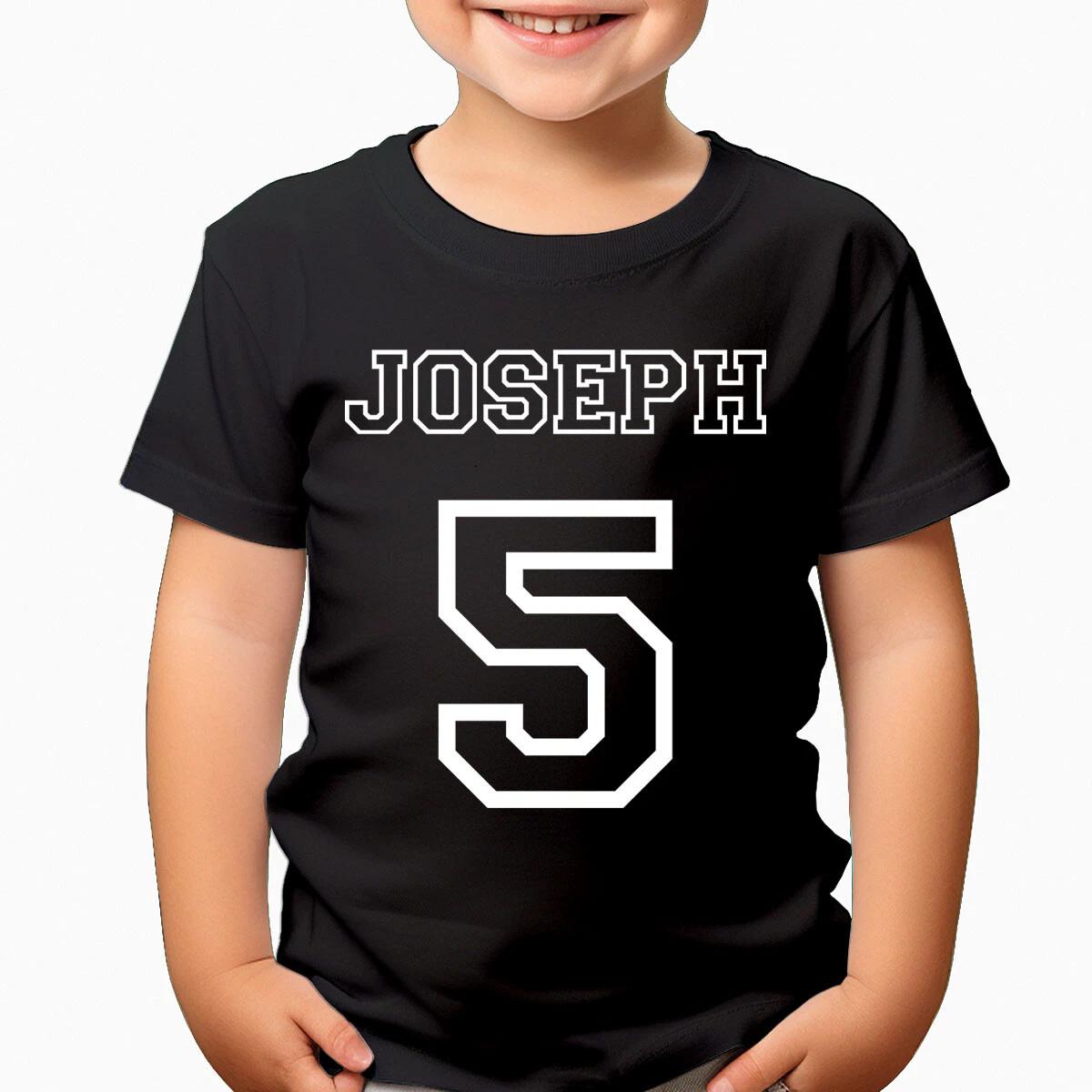 Personalised Name & Jersey Number T-Shirt Perfect For Birthdays Kids Tee #TA-195 100
Personalised Name & Jersey Number T-Shirt Perfect For Birthdays Kids Tee #TA-195 100