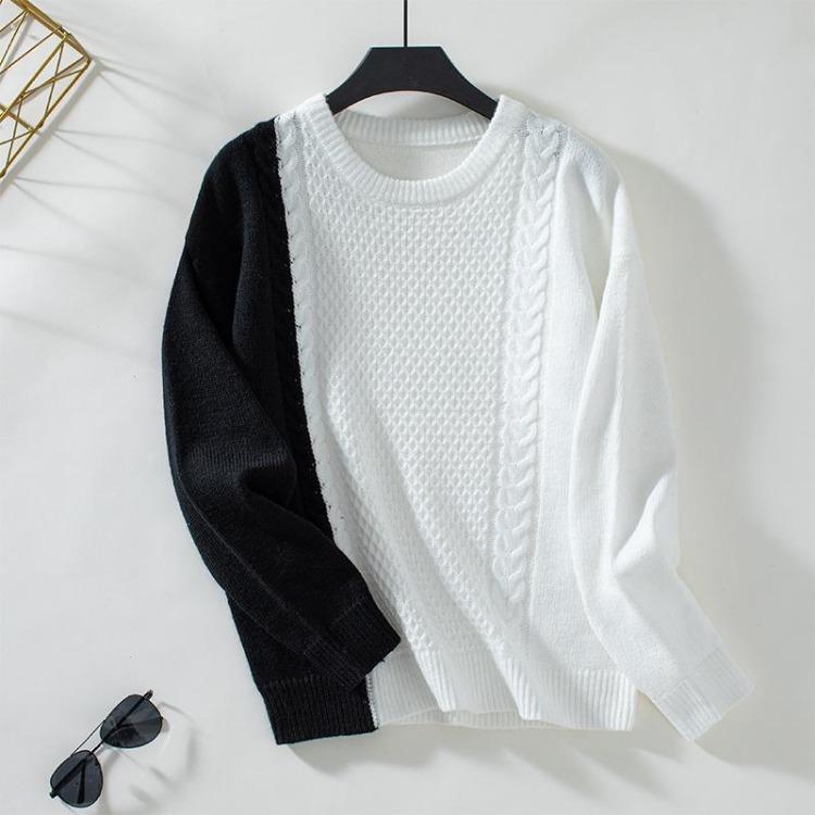 Винтажный осенне-зимний свитер из рыхлого трикотажа, с длинным рукавом, с круглым вырезом, кардиган, топ с цветовыми блоками XL чёрный
Винтажный осенне-зимний свитер из рыхлого трикотажа, с длинным рукавом, с круглым вырезом, кардиган, топ с цветовыми блоками XL чёрный