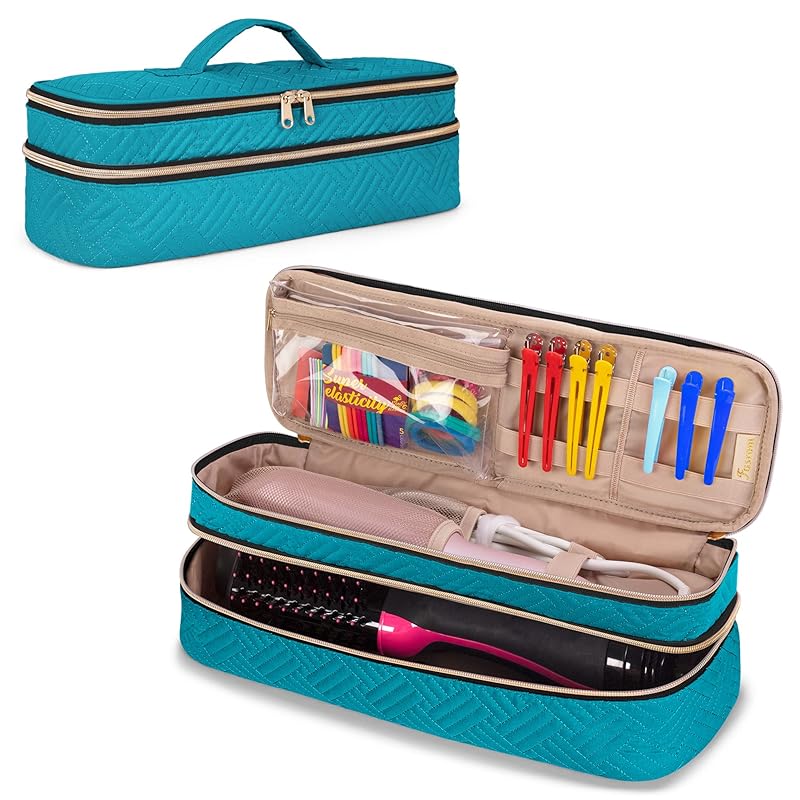 Fasrom hair iron storage case double layer type hair dryer brush storage travel pouch trip business trip Dustproof (bag only) green
Fasrom hair iron storage case double layer type hair dryer brush storage travel pouch trip business trip Dustproof (bag only) green