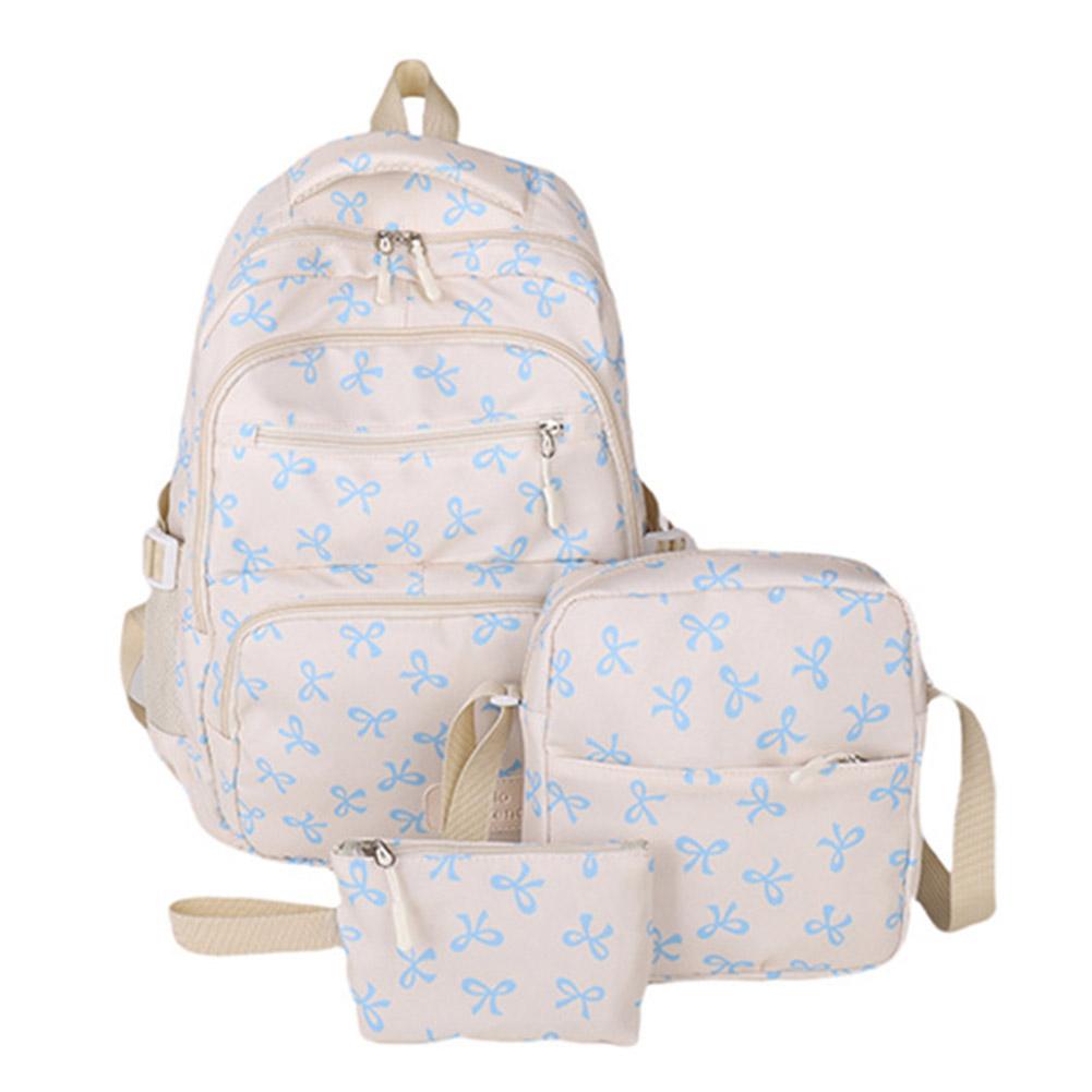 3Pcs/Set Fashion Large Capacity Bow Backpack Bow Print Nylon School Bag Adjustable Strap Student Backpack синій
3Pcs/Set Fashion Large Capacity Bow Backpack Bow Print Nylon School Bag Adjustable Strap Student Backpack синій