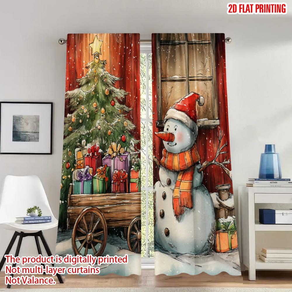 Set Of 2 Flat Printing Christmas Party Curtains Snowman Tree Gifts Digital Printed Polyester Drapes Holiday Curtain Made W100*H70(CM)-Rod Pocket&2PCS
Set Of 2 Flat Printing Christmas Party Curtains Snowman Tree Gifts Digital Printed Polyester Drapes Holiday Curtain Made W100*H70(CM)-Rod Pocket&2PCS