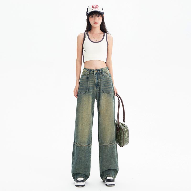 2024 Summer Retro High Waist Wide Leg Jeans for Women - Floor-Length, Slimming, Trendy Fit. Medium
2024 Summer Retro High Waist Wide Leg Jeans for Women - Floor-Length, Slimming, Trendy Fit. Medium