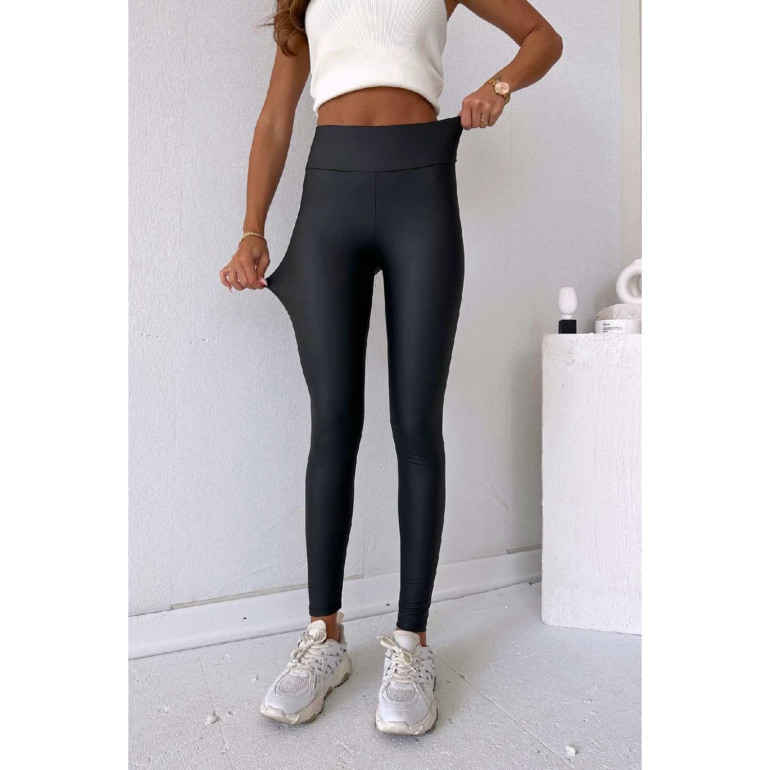 Женские кожаные леггинсы с высокой талией и эффектом лифтинга - черные XS чёрный
Женские кожаные леггинсы с высокой талией и эффектом лифтинга - черные XS чёрный