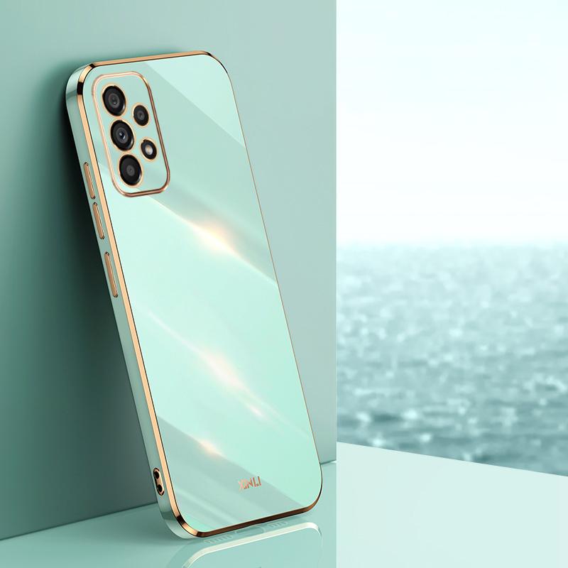 XINLI Cell Phone Cover For Samsung Galaxy A53 5G,Electroplating Golden Edge Scratch-resistant Anti-drop TPU Phone Case Cyan
XINLI Cell Phone Cover For Samsung Galaxy A53 5G,Electroplating Golden Edge Scratch-resistant Anti-drop TPU Phone Case Cyan