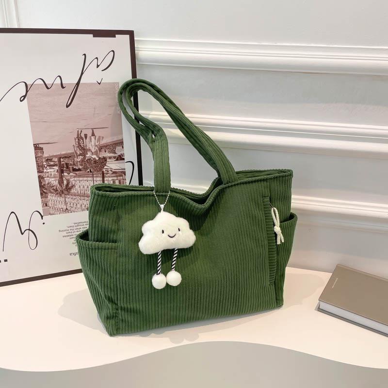 Стильная женская вельветовая сумка-тоут 2025: Вместительная корейская модная сумка через плечо One size зелёный
Стильная женская вельветовая сумка-тоут 2025: Вместительная корейская модная сумка через плечо One size зелёный