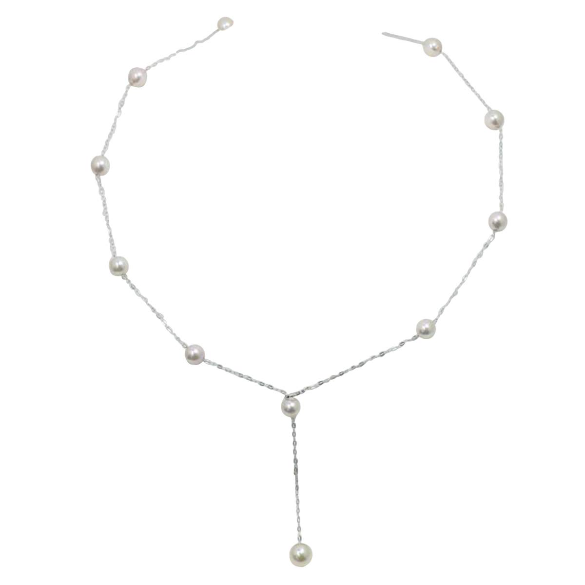 Pearl Akoya Pearl Station Genuine Akoya Pearl Necklace, K14WG, Necklace, 6mm-6.5mm, Design, (K14WG), 15576-2 білий
Pearl Akoya Pearl Station Genuine Akoya Pearl Necklace, K14WG, Necklace, 6mm-6.5mm, Design, (K14WG), 15576-2 білий