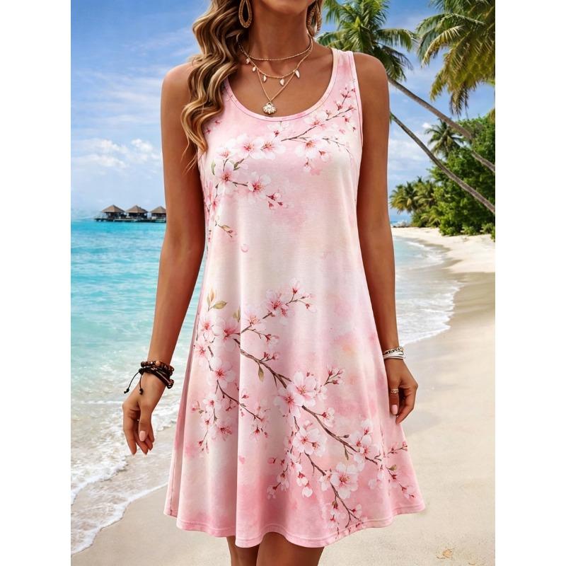 Women s Round Neck Sleeveless Watercolor Lotus Print Casual A-Line Mini Dress, Beach Tank Dresses for Spring & Summer S
Women s Round Neck Sleeveless Watercolor Lotus Print Casual A-Line Mini Dress, Beach Tank Dresses for Spring & Summer S