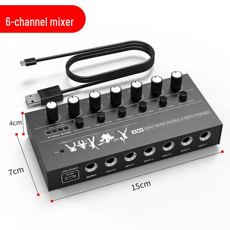 8-Channel Compact Audio Mixer for Microphones & Instruments
8-Channel Compact Audio Mixer for Microphones & Instruments