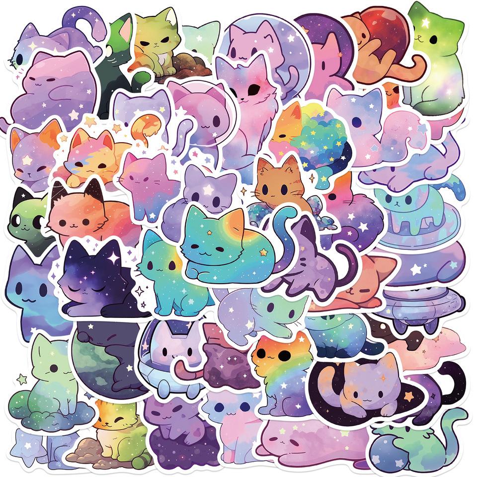 50Pcs Cute Aesthetic Cat Cartoon Rainbow Starry Sky Cat Stickers, Waterproof Stickers for Water Bottle, Laptop, Phone 50PCS
50Pcs Cute Aesthetic Cat Cartoon Rainbow Starry Sky Cat Stickers, Waterproof Stickers for Water Bottle, Laptop, Phone 50PCS