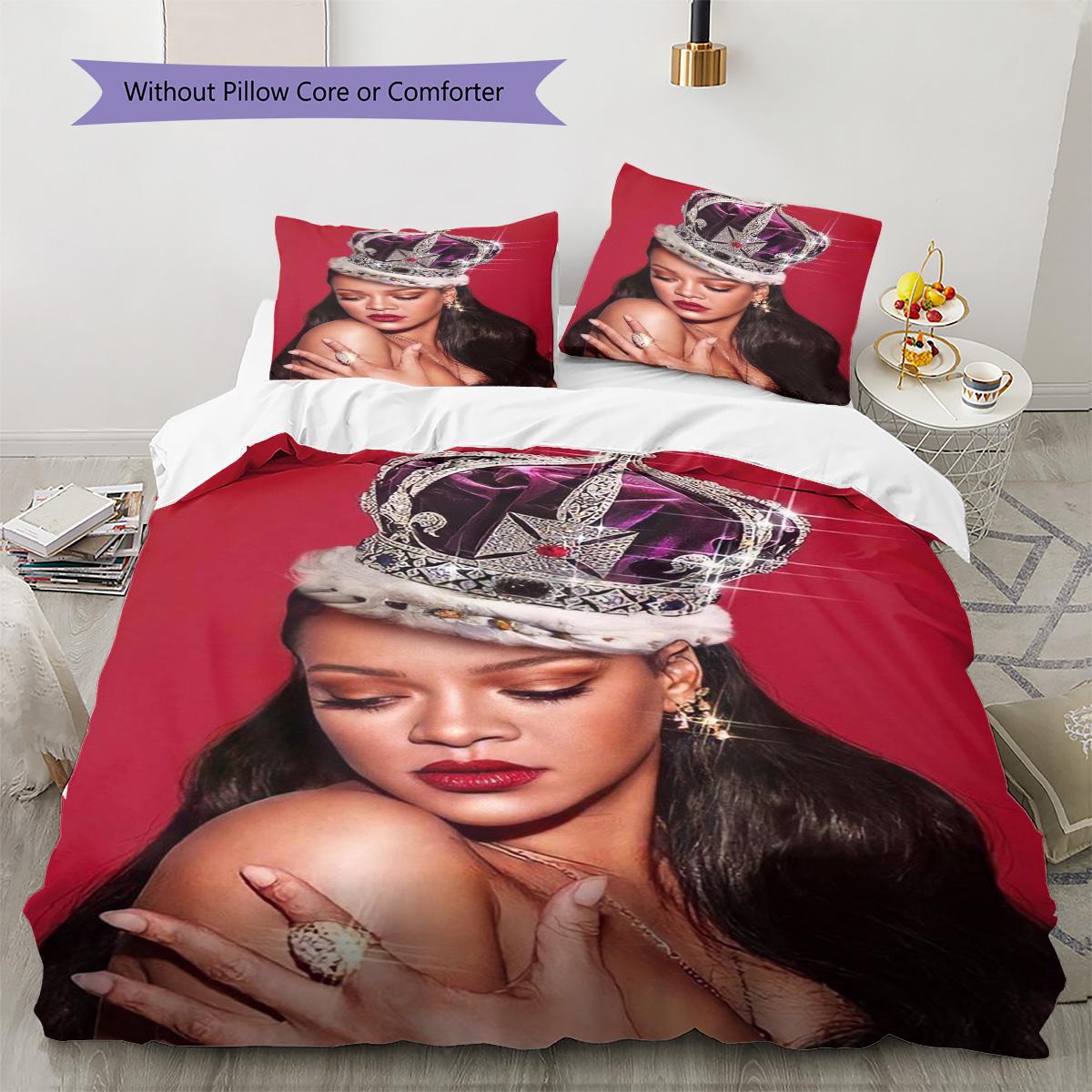 Rihanna Pattern Bedding Quilt Set Quilt Cover Pillowcase Home Decoration Birthday Gift (1 * duvet cover + 2 * pillowcase, without core) 135x200cm
Rihanna Pattern Bedding Quilt Set Quilt Cover Pillowcase Home Decoration Birthday Gift (1 * duvet cover + 2 * pillowcase, without core) 135x200cm