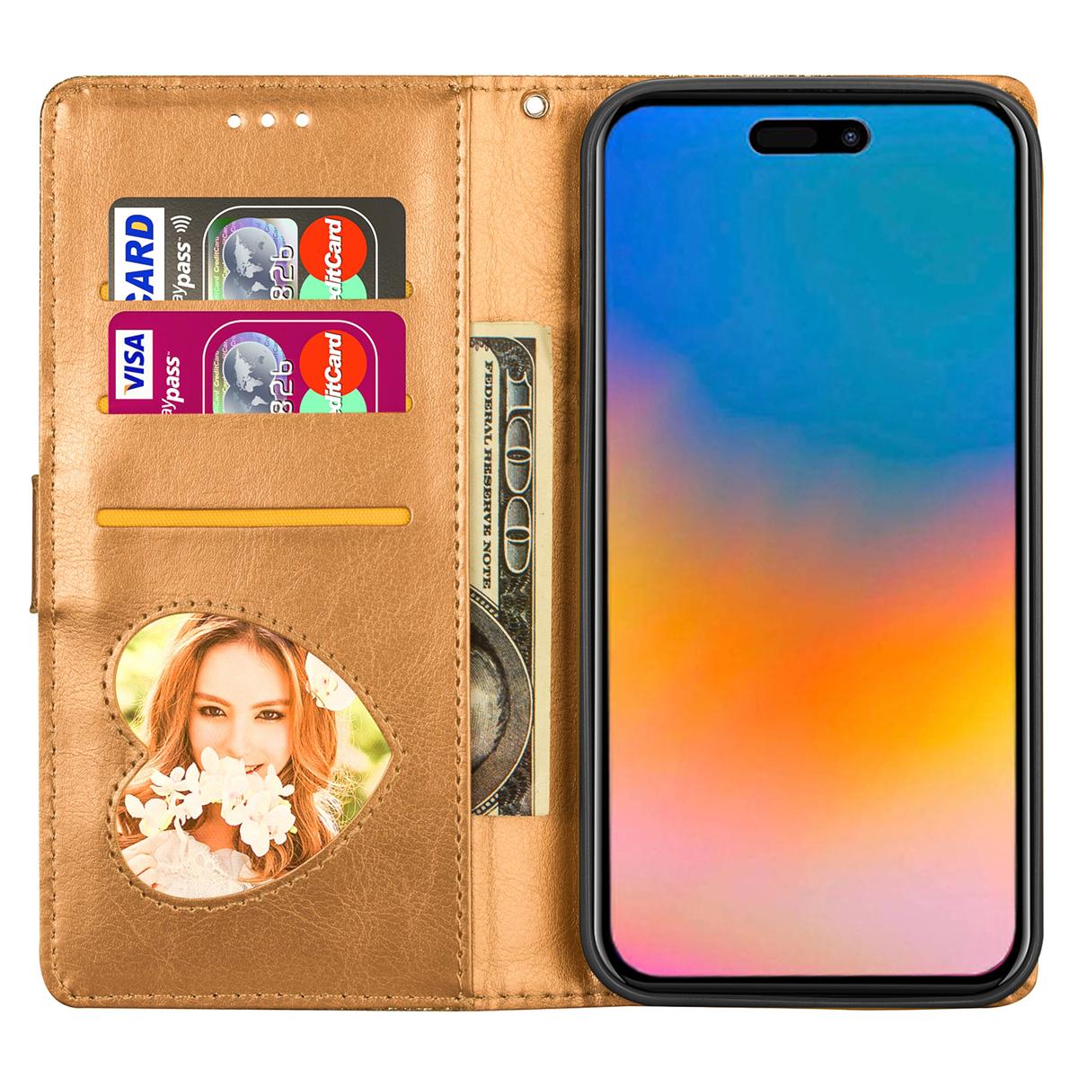 For iPhone 15 Plus Glittery PU Leather Phone Case Zipper Pocket Wallet Phone Stand Cover Gold
For iPhone 15 Plus Glittery PU Leather Phone Case Zipper Pocket Wallet Phone Stand Cover Gold