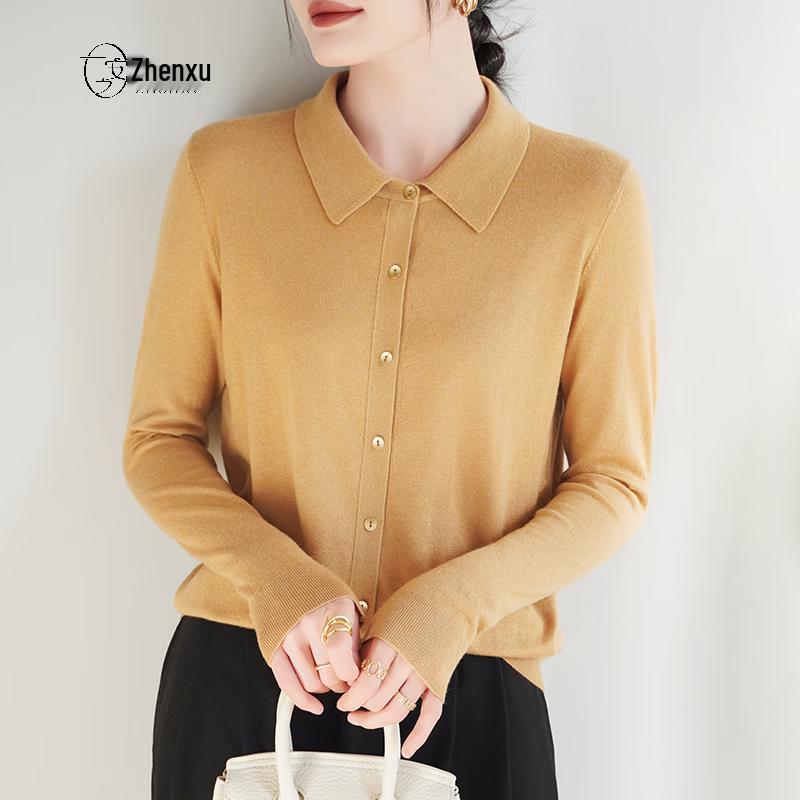 Zhenxu Women s Silk Cashmere Polo Neck Cardigan L
Zhenxu Women s Silk Cashmere Polo Neck Cardigan L