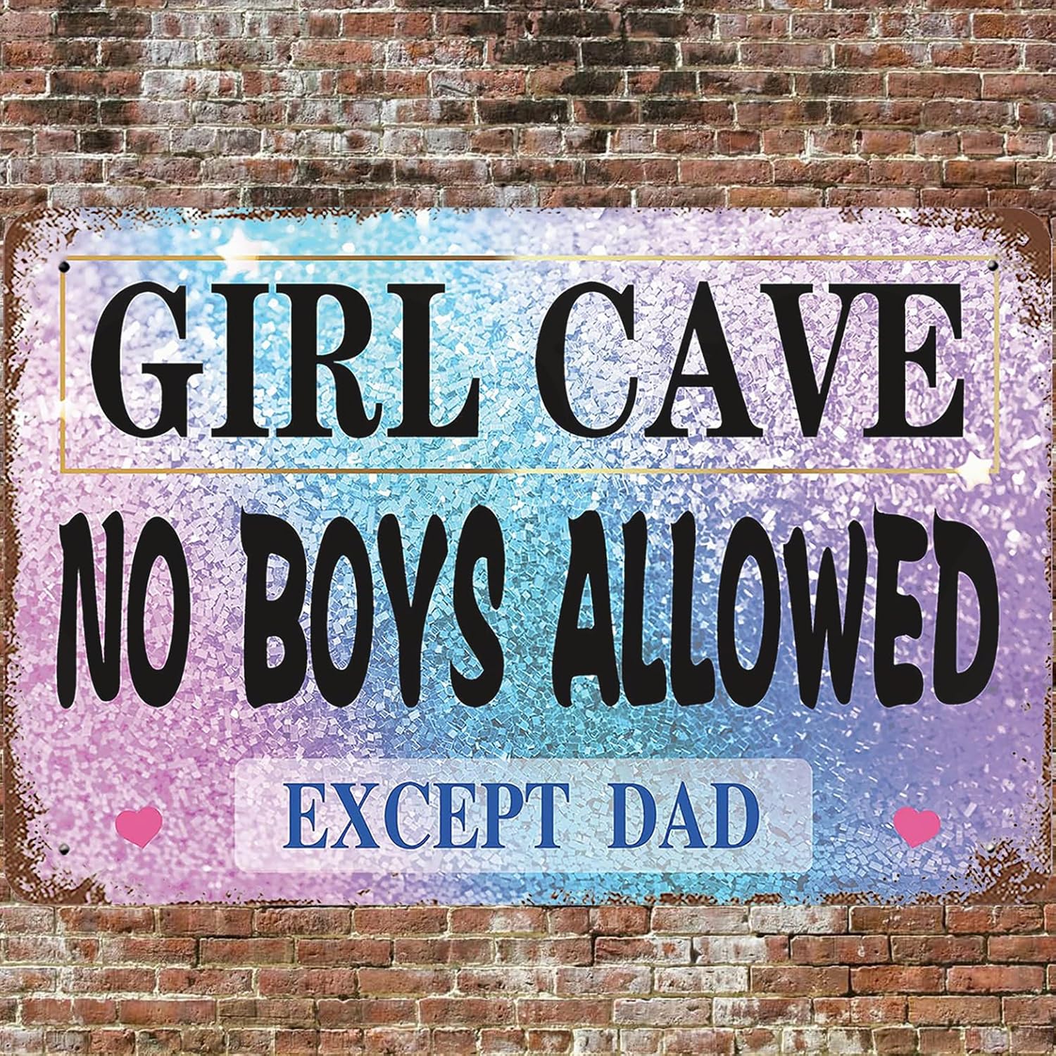 Metal Sign Vintage Girl Cave No Boys Allowed Except Dad Retro Wall Decor Funny Fairy Indie Quotes Tin Signs Poster for Home 20x30cm(7.8x11.8inch)
Metal Sign Vintage Girl Cave No Boys Allowed Except Dad Retro Wall Decor Funny Fairy Indie Quotes Tin Signs Poster for Home 20x30cm(7.8x11.8inch)