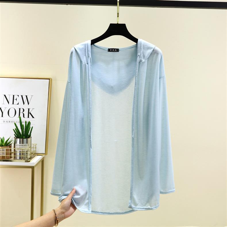 Женский летний кардиган из тенсела с капюшоном - однотонная шаль с длинным рукавом, свободная большого размера, куртка-рубашка AC 2XL светло-синий
Женский летний кардиган из тенсела с капюшоном - однотонная шаль с длинным рукавом, свободная большого размера, куртка-рубашка AC 2XL светло-синий