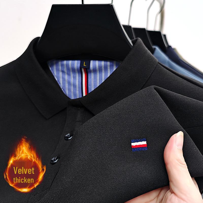 Чоловіча флісова сорочка поло з довгим рукавом та відкладним коміром - Осінньо-зимовий повсякденний теплий топ з вишивкою L чорний
Чоловіча флісова сорочка поло з довгим рукавом та відкладним коміром - Осінньо-зимовий повсякденний теплий топ з вишивкою L чорний