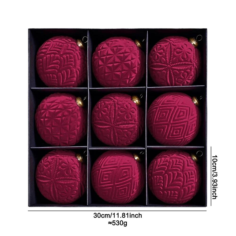 Elegant Velvet Christmas Balls - 9-Pack 8cm Hanging Ornaments For Festive Christmas Crafts Supplies Christmas Decorations вино красного
Elegant Velvet Christmas Balls - 9-Pack 8cm Hanging Ornaments For Festive Christmas Crafts Supplies Christmas Decorations вино красного