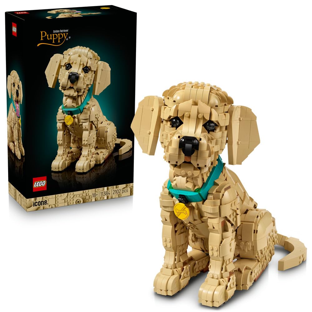 Игрушка LEGO Icon Щенок Золотистого ретривера, Подарок на день рождения, Строительные блоки, Животное, Декор для интерьера, Стильная фигурка, Коллекционная, 11384
Игрушка LEGO Icon Щенок Золотистого ретривера, Подарок на день рождения, Строительные блоки, Животное, Декор для интерьера, Стильная фигурка, Коллекционная, 11384