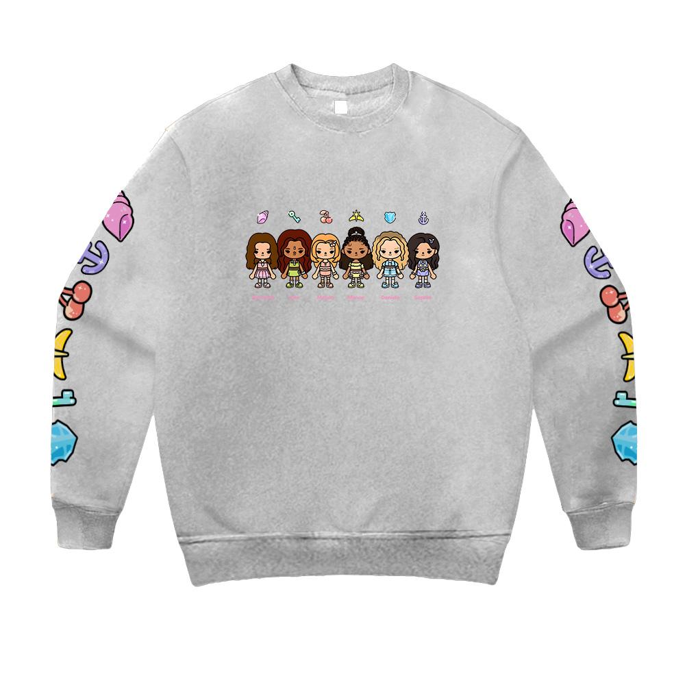 KATSEYE X Toca Boca Anime Avatars Cartoon Print Pullover Long Crewneck Long Sleeve Sweatshirt Trendy Versatile Streetwear Unisex XXXL сірий колір
KATSEYE X Toca Boca Anime Avatars Cartoon Print Pullover Long Crewneck Long Sleeve Sweatshirt Trendy Versatile Streetwear Unisex XXXL сірий колір