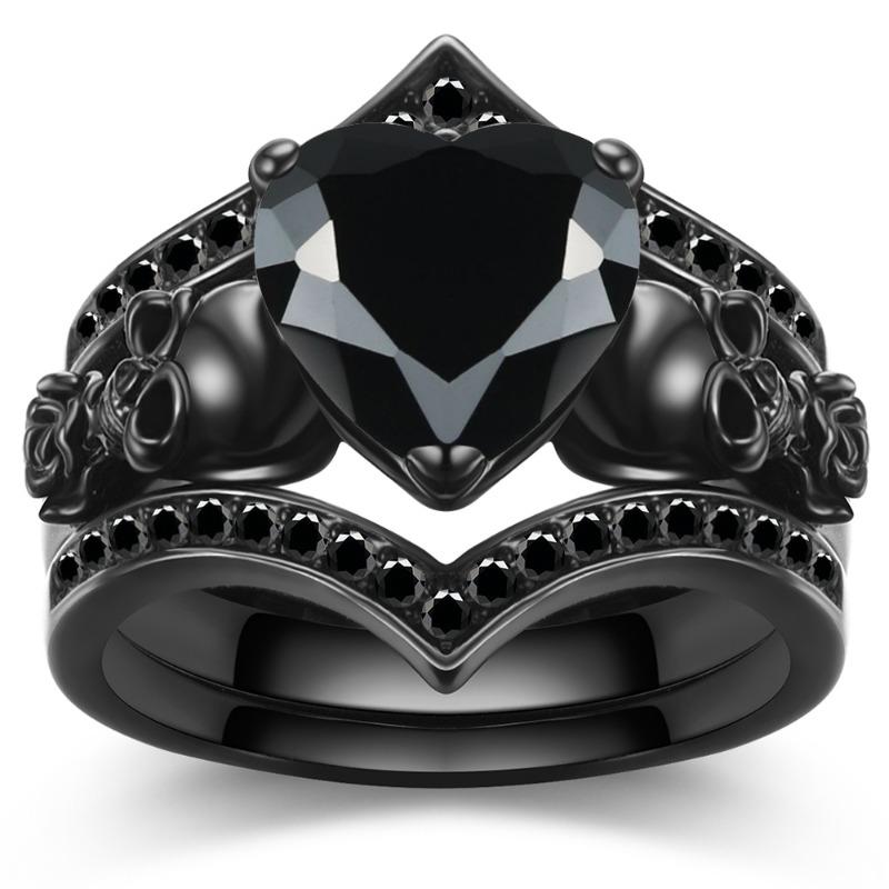Gothic Style Rings Plated Inlaid Heart Shape Zircon Horror Skull On The Band Black / Red / Purple Just Pick One Halloween Decor 9 чёрный
Gothic Style Rings Plated Inlaid Heart Shape Zircon Horror Skull On The Band Black / Red / Purple Just Pick One Halloween Decor 9 чёрный