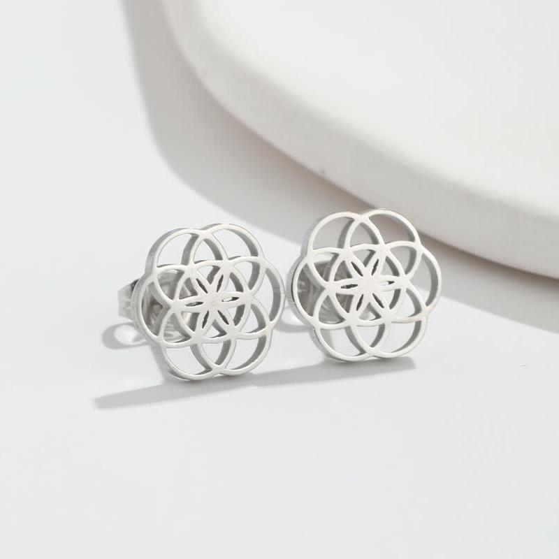Stainless Steel Flower Seed Of Life Stud Earrings For Women Men Silver Gold Plated Sacred Geometry Jewelry серебряный
Stainless Steel Flower Seed Of Life Stud Earrings For Women Men Silver Gold Plated Sacred Geometry Jewelry серебряный