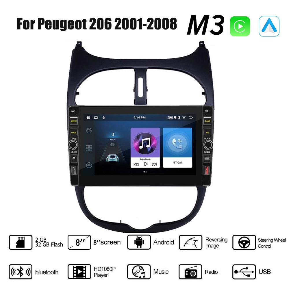 8 дюймов для Peugeot 206 2001-2008 с кнопкой Android автомобильный радиоприемник мультимедийный плеер навигация стерео GPS 2 Din Carplay 2 + 32 ГБ 1+32GB
8 дюймов для Peugeot 206 2001-2008 с кнопкой Android автомобильный радиоприемник мультимедийный плеер навигация стерео GPS 2 Din Carplay 2 + 32 ГБ 1+32GB