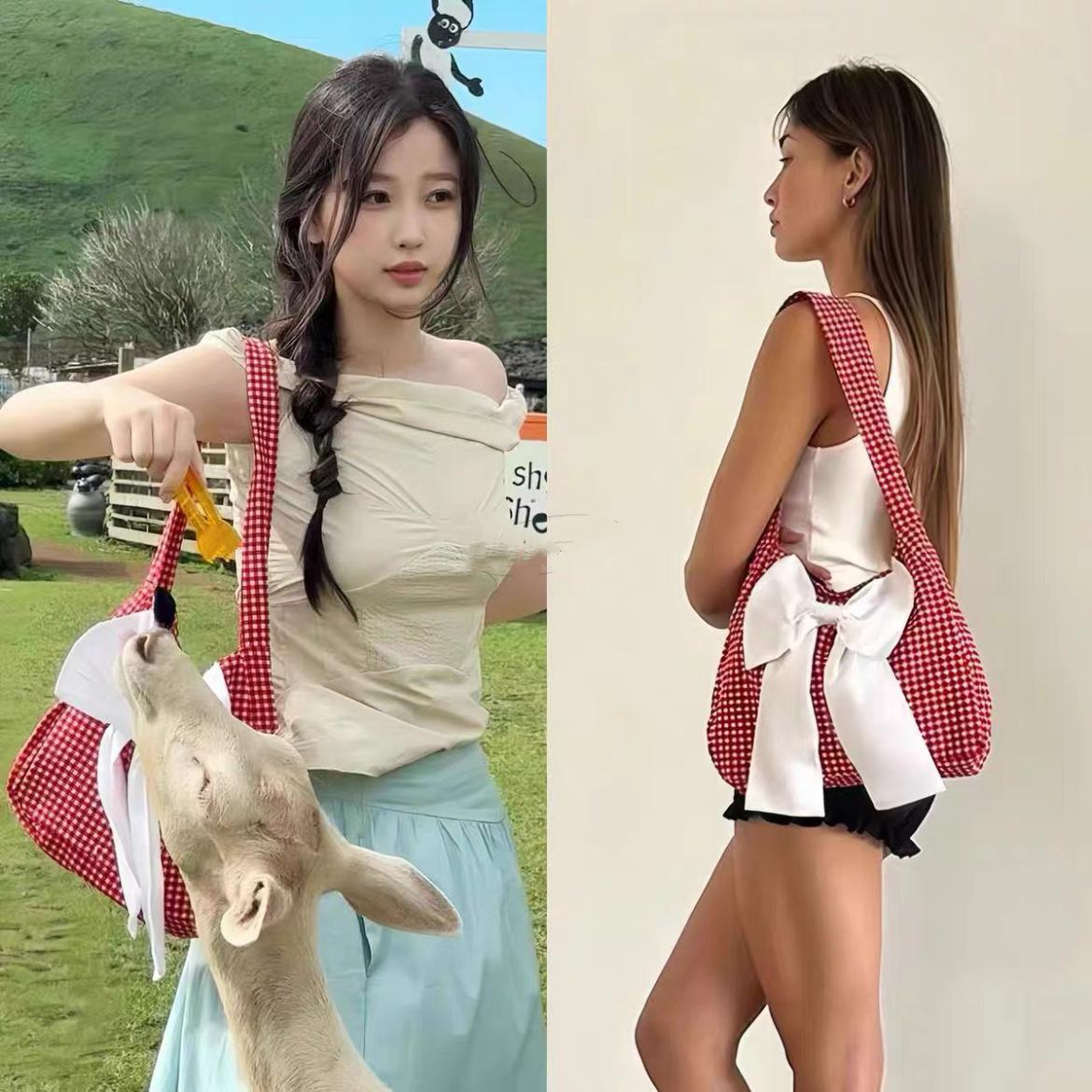 Yu Shuxin Has The Same Red Plaid Shoulder Bag, White Bow Cloth Bag, And Large-Capacity Tote Bag. красный
Yu Shuxin Has The Same Red Plaid Shoulder Bag, White Bow Cloth Bag, And Large-Capacity Tote Bag. красный
