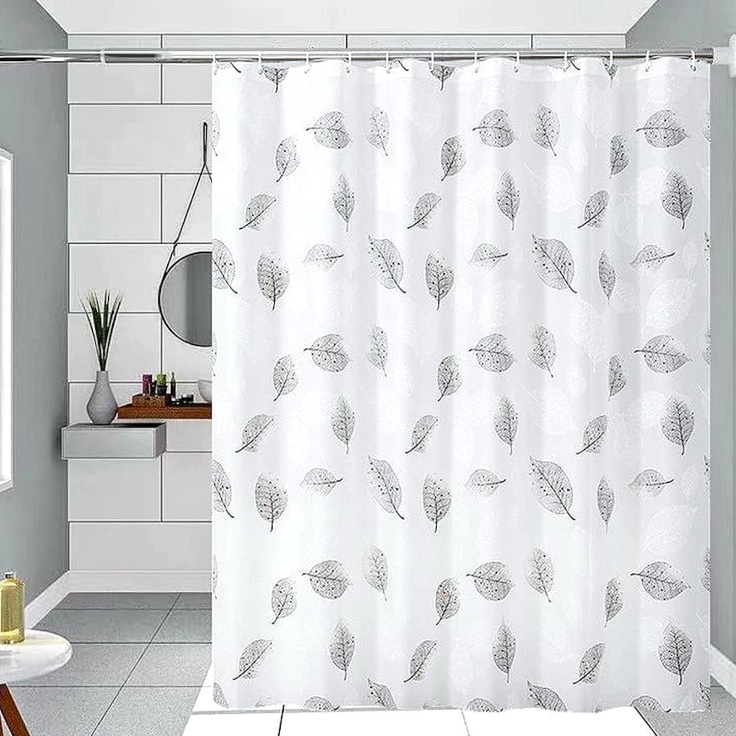 Leaf Pattern Waterproof Anti-Mould Shower Curtain For Family Bathroom And Hotel, Plastic Bathroom Curtain For Bathtubs Decor W60H190(CM)-1 Pcs
Leaf Pattern Waterproof Anti-Mould Shower Curtain For Family Bathroom And Hotel, Plastic Bathroom Curtain For Bathtubs Decor W60H190(CM)-1 Pcs
