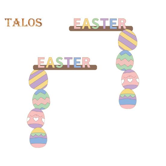 1/2 шт. пасхальный кролик дверной уголок украшение фермерский деревенский мультяшный кролик дверная рама знак передняя дверь край верхний орнамент C Sets