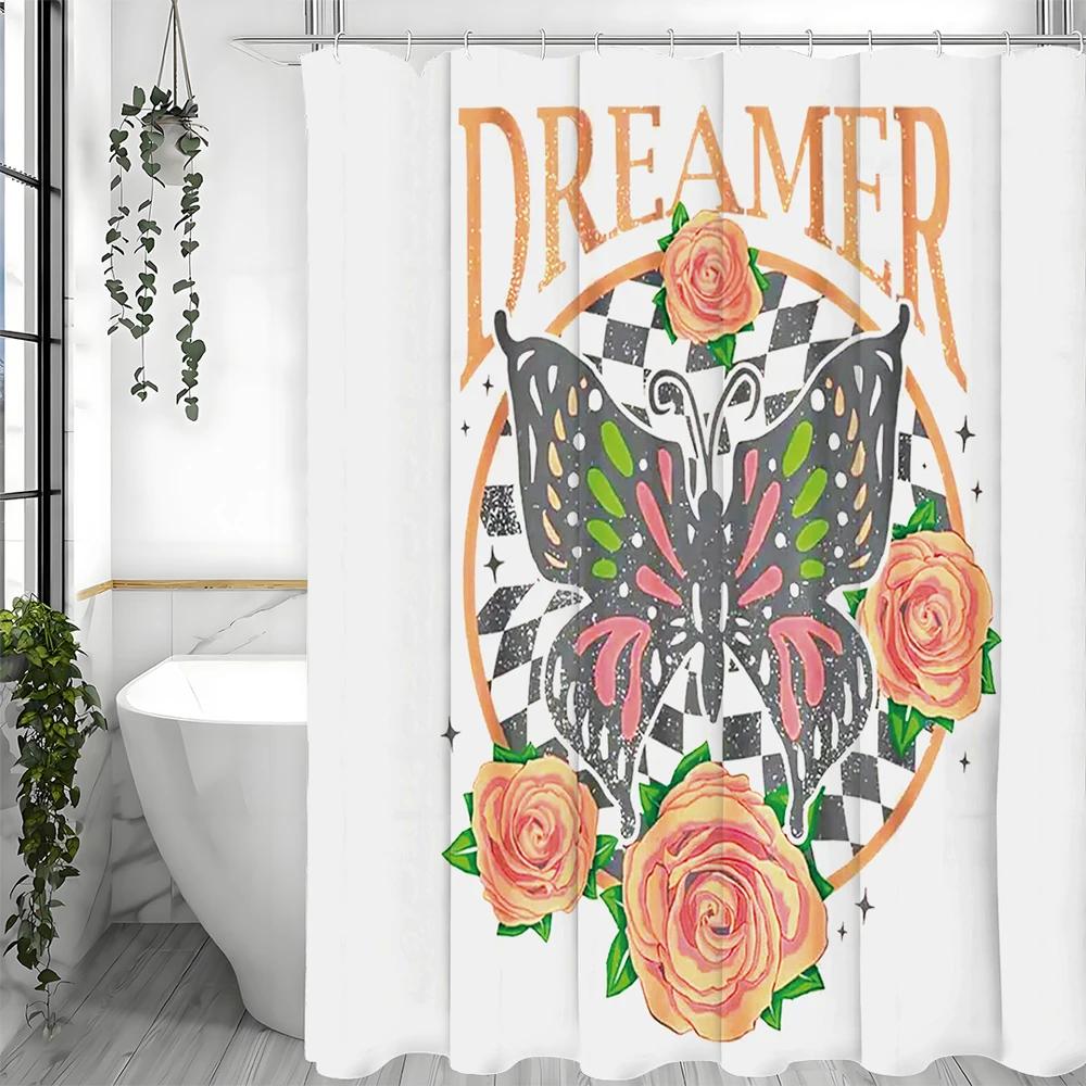 Butterfly Flower Shower Curtain, Bathroom Decorative Shower Curtain, Waterproof Shower Curtain With Hooks W60H190(CM)-1 Pcs
Butterfly Flower Shower Curtain, Bathroom Decorative Shower Curtain, Waterproof Shower Curtain With Hooks W60H190(CM)-1 Pcs