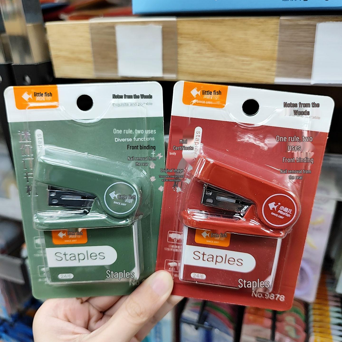 Compact Little Fish Mini Stapler for Students - Convenient and Multifunctional Small Size Stapler 9878
Compact Little Fish Mini Stapler for Students - Convenient and Multifunctional Small Size Stapler 9878