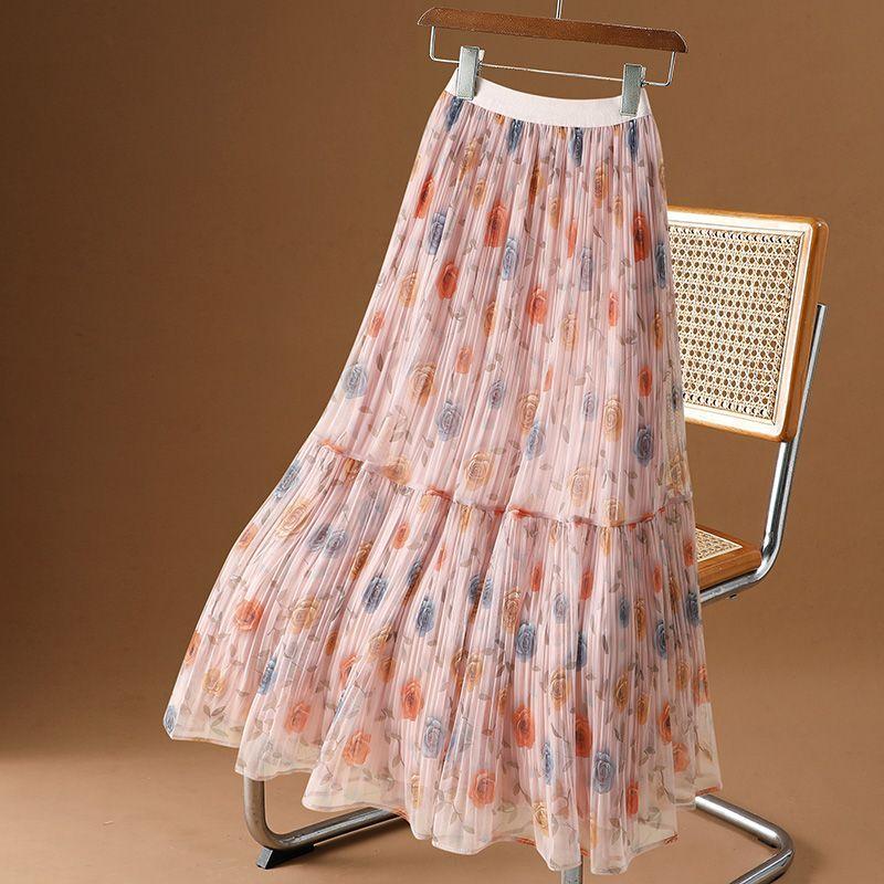 Новая юбка средней длины с женской плиссированной юбкой с принтом, летний стиль миди-макси, универсальная сетчатая длинная юбка с цветочным принтом 2XL розовый
Новая юбка средней длины с женской плиссированной юбкой с принтом, летний стиль миди-макси, универсальная сетчатая длинная юбка с цветочным принтом 2XL розовый