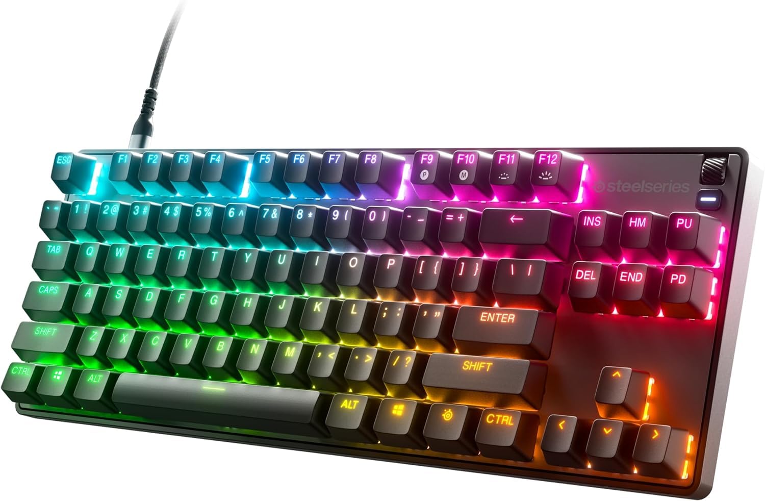 Ігрова клавіатура SteelSeries Tenkeyless Apex 9 TKL JP Дротова Японська розкладка Час відгуку Точка спрацювання Настроюваний Оптичний перемикач OptiPoint Надміцна чорний
Ігрова клавіатура SteelSeries Tenkeyless Apex 9 TKL JP Дротова Японська розкладка Час відгуку Точка спрацювання Настроюваний Оптичний перемикач OptiPoint Надміцна чорний