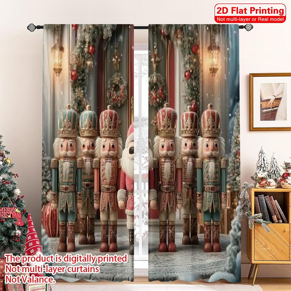 Flat Printing Merry Christmas Popular Drapes King Durable Polyester Without Electricity Festive Wall Decor Use Curtain Set Of 2 Made Washable W100*H70(CM)-Hooks&1PCS
Flat Printing Merry Christmas Popular Drapes King Durable Polyester Without Electricity Festive Wall Decor Use Curtain Set Of 2 Made Washable W100*H70(CM)-Hooks&1PCS
