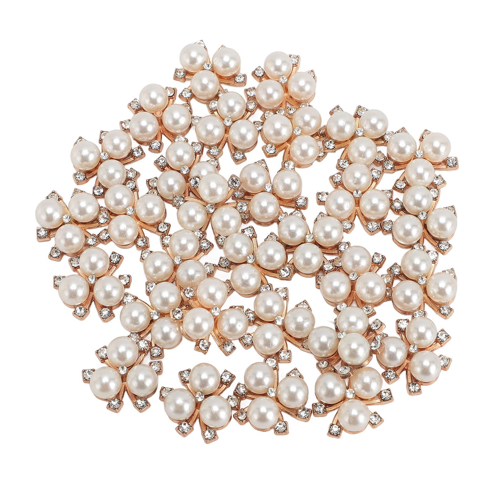 30 Pcs Pearl Flower Button Sturdy Zinc Alloy Base Shiny Bright Pearl Rhinestone Embellishment for Decoration
30 Pcs Pearl Flower Button Sturdy Zinc Alloy Base Shiny Bright Pearl Rhinestone Embellishment for Decoration