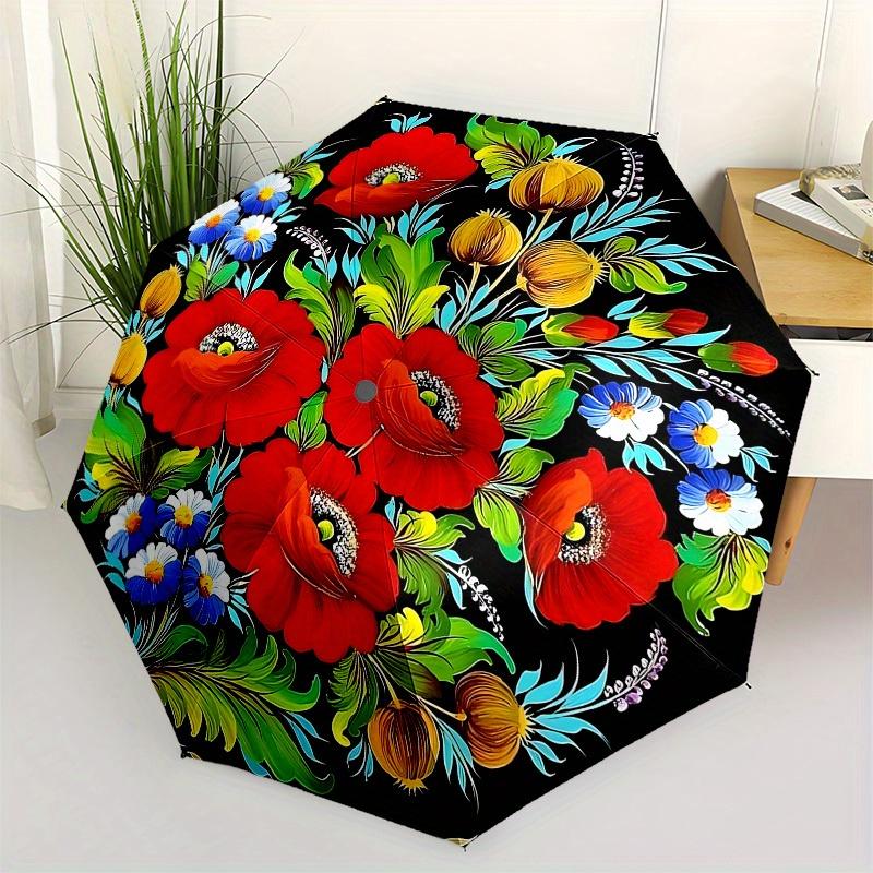 1pc Floral-patterned plate design. Umbrella with Plastic Handle,Suitable for All Seasons Home Travel Outdoor UmbrellaB1596
1pc Floral-patterned plate design. Umbrella with Plastic Handle,Suitable for All Seasons Home Travel Outdoor UmbrellaB1596