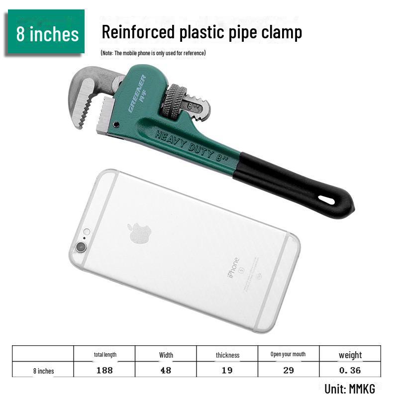 Ключ для труб Green Forest Heavy-Duty, 18-24 дюйма, быстросъемные клещи для водопроводных труб и арматуры pipe clamp 8 inch 200mm
Ключ для труб Green Forest Heavy-Duty, 18-24 дюйма, быстросъемные клещи для водопроводных труб и арматуры pipe clamp 8 inch 200mm