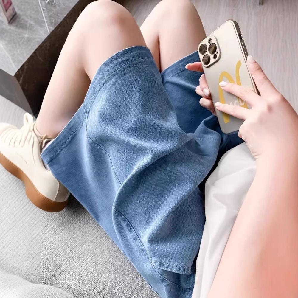 Summer Thin High-waisted Loose Straight A-shaped Thin New Wide-leg Five-point Pants L світло-синій колір
Summer Thin High-waisted Loose Straight A-shaped Thin New Wide-leg Five-point Pants L світло-синій колір