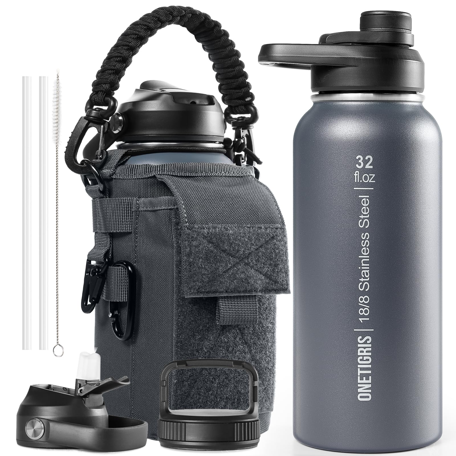 OneTigris Water 1 Stainless Steel Bottle with Water Bottle Vacuum Keeps Hot and 3x Replacement 2x 1x Wide Easy to Military Suitable for Outdoor Gray серый
OneTigris Water 1 Stainless Steel Bottle with Water Bottle Vacuum Keeps Hot and 3x Replacement 2x 1x Wide Easy to Military Suitable for Outdoor Gray серый