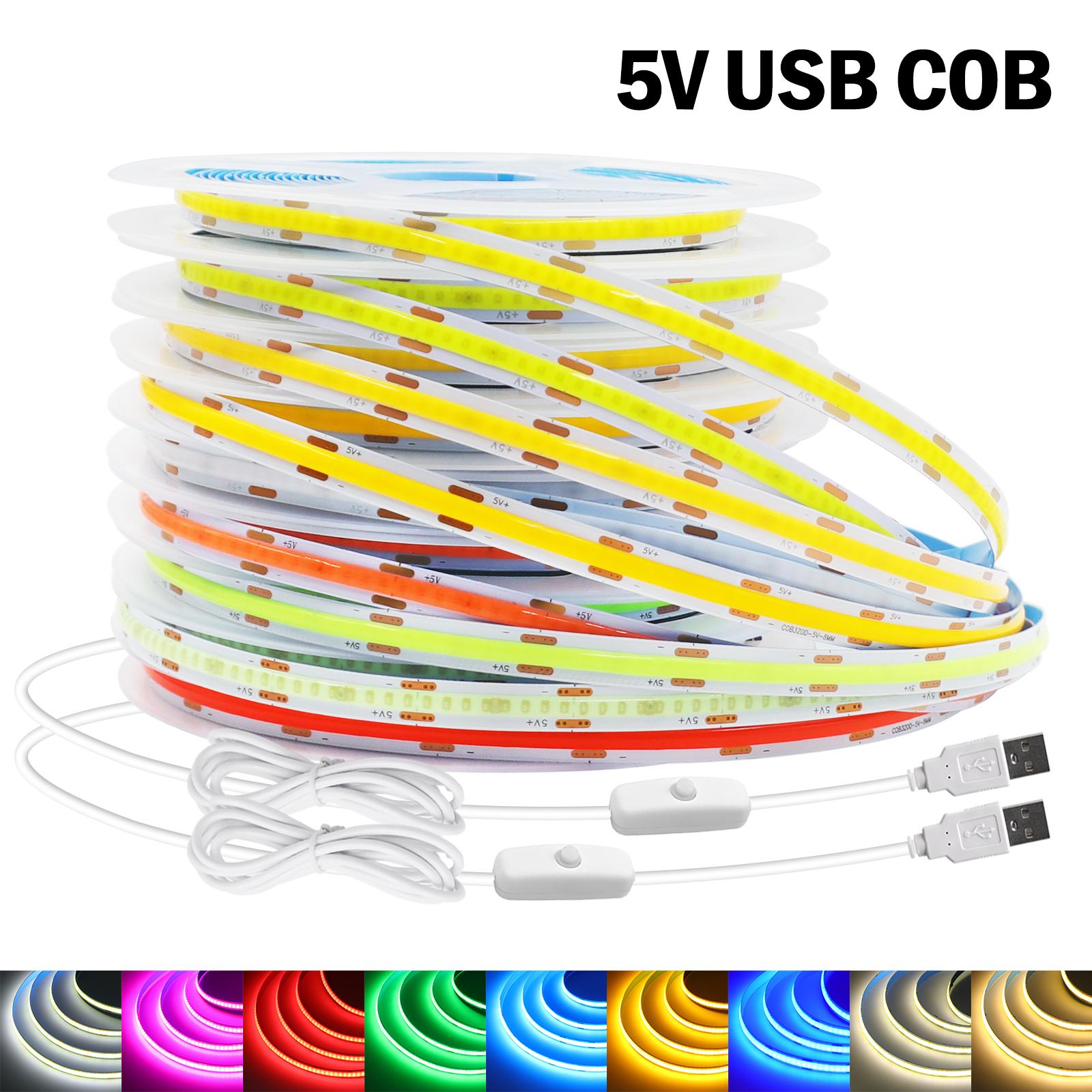 DC 5V USB COB Strip 320Leds/M With ON/OFF Switch White/Red/Blue/Pink/Yellow TV Backlight Flexible Ribbon Rope LED Light 0.5M синий
DC 5V USB COB Strip 320Leds/M With ON/OFF Switch White/Red/Blue/Pink/Yellow TV Backlight Flexible Ribbon Rope LED Light 0.5M синий