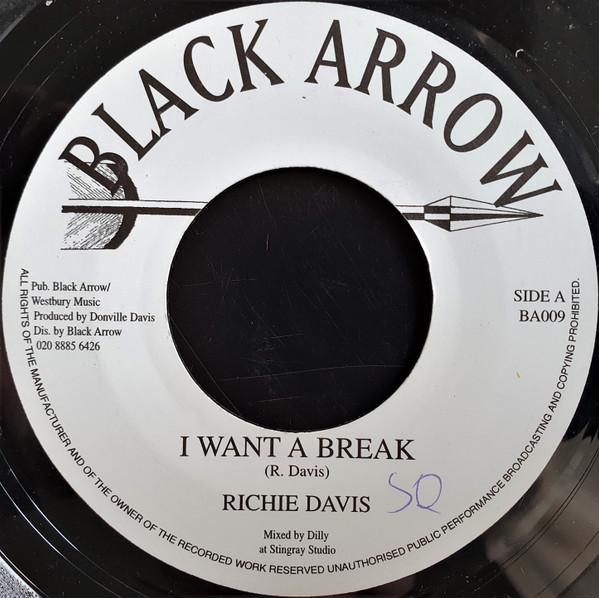 7inch Record RICHIE DAVIS - I Want A Break BA009 Black Arrow Rec 2004 UK Reggae, Ska & Dub Used
7inch Record RICHIE DAVIS - I Want A Break BA009 Black Arrow Rec 2004 UK Reggae, Ska & Dub Used