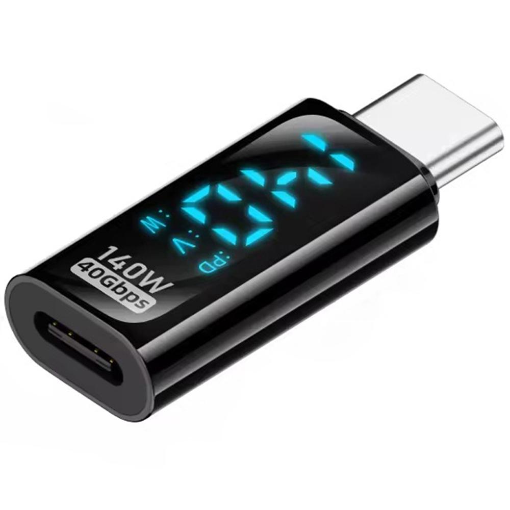 Type-C Male to Type-C Female 140W Digital Display Charging Adapter As Shown A
Type-C Male to Type-C Female 140W Digital Display Charging Adapter As Shown A