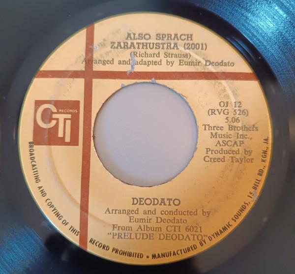 7inch Record EUMIR DEODATO Also Sprach Zarathustra 2001 Sp OJ12 CTI Records 1973 Jamaica Jazz Used
7inch Record EUMIR DEODATO Also Sprach Zarathustra 2001 Sp OJ12 CTI Records 1973 Jamaica Jazz Used