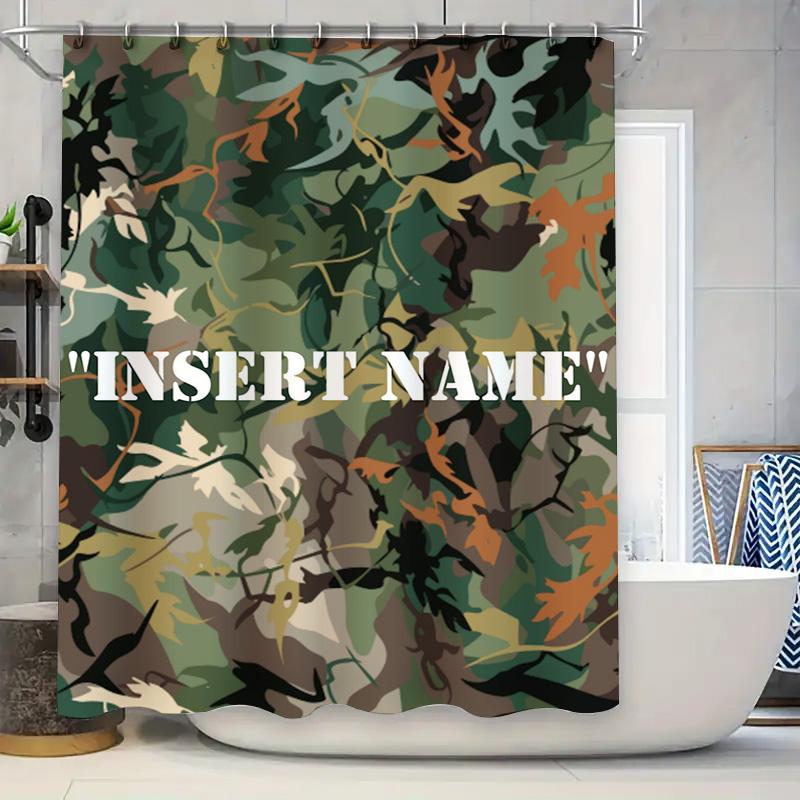 Camouflage Print Shower Curtain Customizable Name Display For Bathroom Decorations Home Accessories W60H190(CM)-1 Pcs
Camouflage Print Shower Curtain Customizable Name Display For Bathroom Decorations Home Accessories W60H190(CM)-1 Pcs